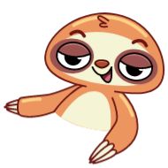 Стикер Ленивец (@TgSticker) - 4