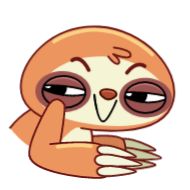 Стикер Ленивец (@TgSticker) - 3