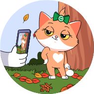 Стикер Смотри, анимешница - 1