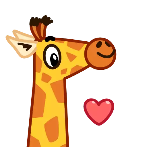 giraffe clipart cartoon