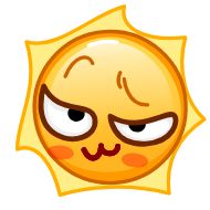 Sticker Sun Emoji - @TgSticker - 3