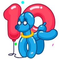 Sticker 🎂 10 Years of Telegram - 10
