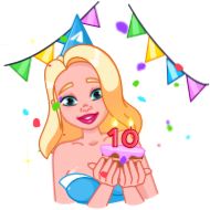Sticker 🎂 10 Years of Telegram - 3