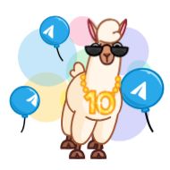 Sticker 🎂 10 Years of Telegram - 1