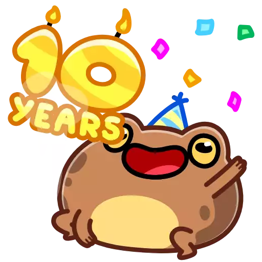 Стикер TenYearsOfTelegram - 1