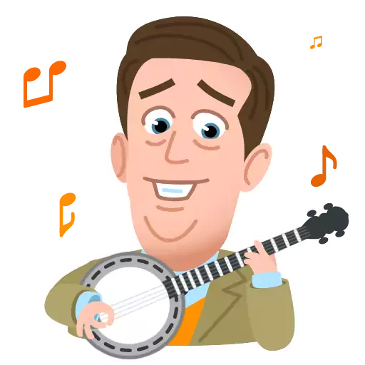 musical instrument cartoon sketch