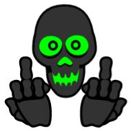 Sticker Toxic Skull @S1ick3r - 1