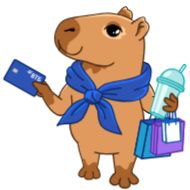 Стикер Денежная капибара - 11