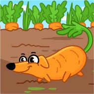 Стикер Морковчик @FOXDIZIGNERLIFE - 1