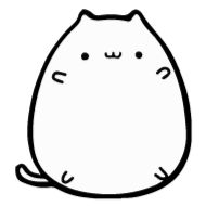 Стикер White Animated Cat - 10