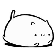 Стикер White Animated Cat - 4