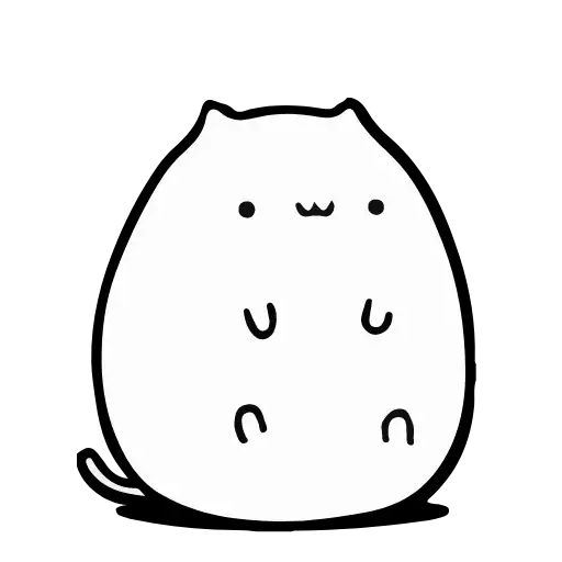 Sticker WhiteAnimatedCat - 1