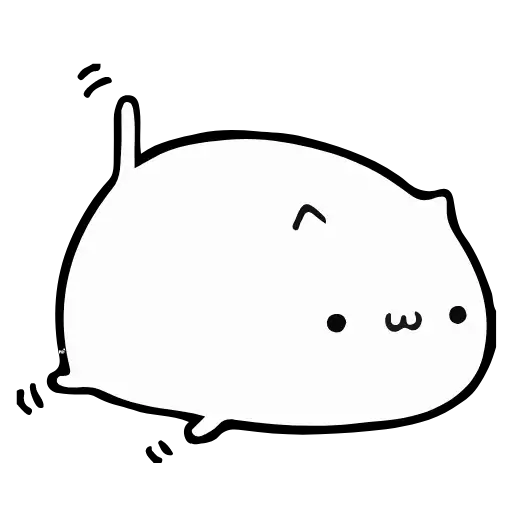 Sticker WhiteAnimatedCat - 1