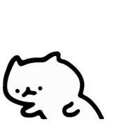 Стикер White Crazy Cat - 1