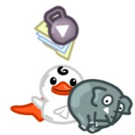 Стикер White Duck :: @stickers_chaos - 0