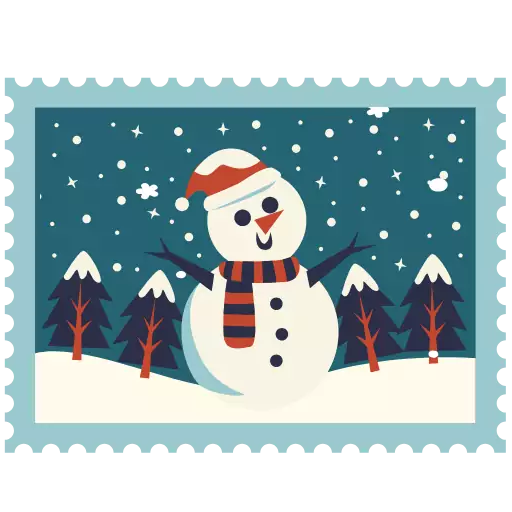 christmas snowman text