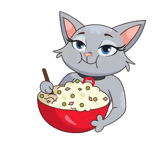 пища клипарт кошка