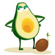 Стикер Avocado @stickersb2b - 0