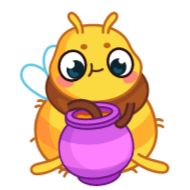 Стикер Пчёлка - @TgSticker - 7
