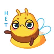 Стикер Пчёлка - @TgSticker - 0