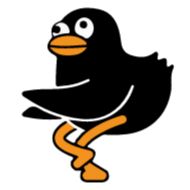 Sticker Black Duck @img2d @tgsticker - 2