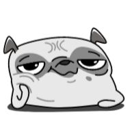 Стикер Мопс Борис (@TgSticker) - 0