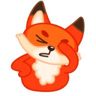 Стикер Лисёнок от @TgSticker - 10