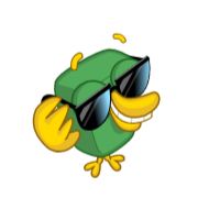 Стикер green bird - 10