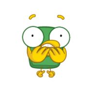 Стикер green bird - 9