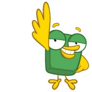 Стикер green bird - 8