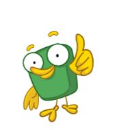 Стикер green bird - 7