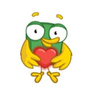 Стикер green bird - 6