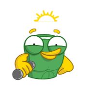 Стикер green bird - 0