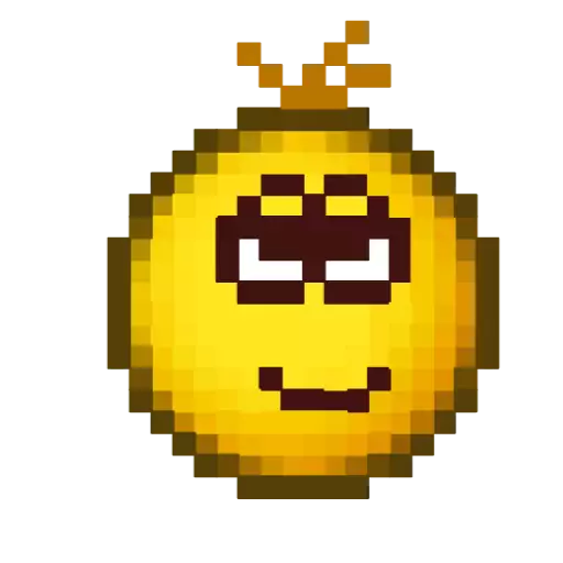 пиксел символ жёлтый