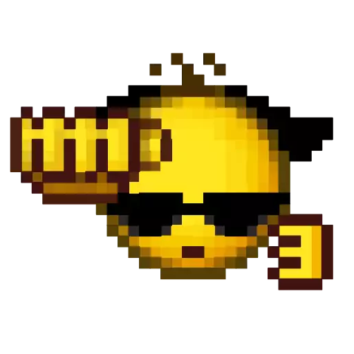 пиксел жёлтый клипарт