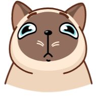 Sticker Сиамский кот (@TgSticker) - 9