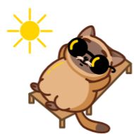 Sticker Сиамский кот (@TgSticker) - 8