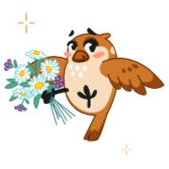 Стикер Воробушек Сёма - 2