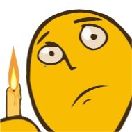 candle yellow cartoon