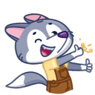 Стикер Волчонок Тео @TgSticker - 7