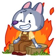 Стикер Волчонок Тео @TgSticker - 2