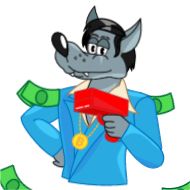 Sticker Волк @thewolfnotwallst - 5