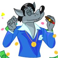 Sticker Волк @thewolfnotwallst - 1