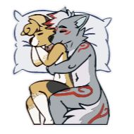 Стикер Wolfy and Corgo censored - 5