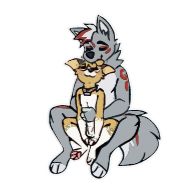 Стикер Wolfy and Corgo censored - 0