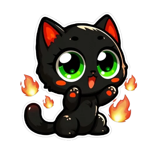 Sticker BlackCat2109_by_kandinsky21_bot - 1