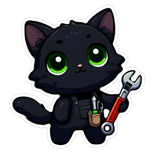 Sticker BlackCat2109_by_kandinsky21_bot - 1