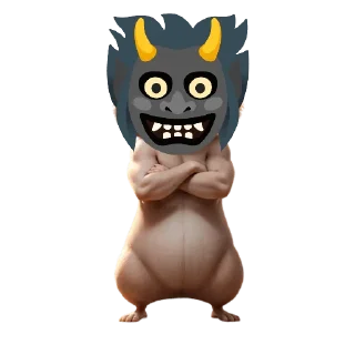 Sticker Хомяк - Чёрный бес @BOMJPLACEGEN - 4