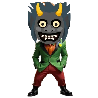 Sticker Хомяк - Чёрный бес @BOMJPLACEGEN - 8