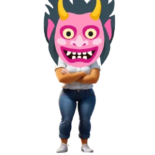 Sticker Хомяк - Чёрный бес @BOMJPLACEGEN - 3